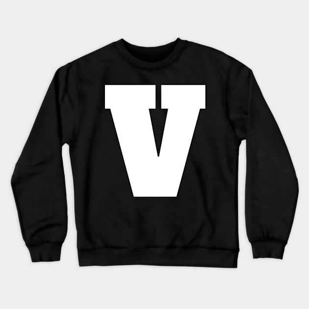 Alphabet V (Uppercase letter v), Letter V Crewneck Sweatshirt by maro_00